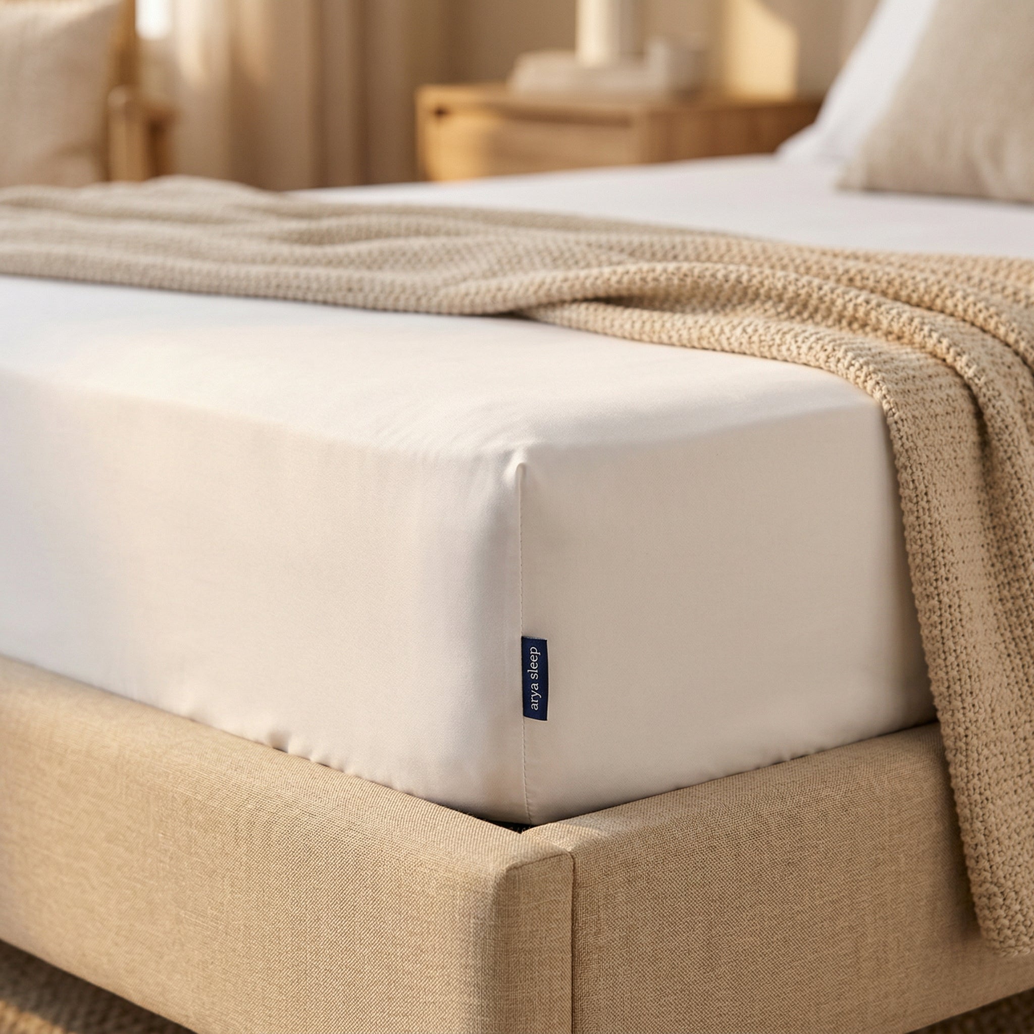 Sábana bajera de algodón premium